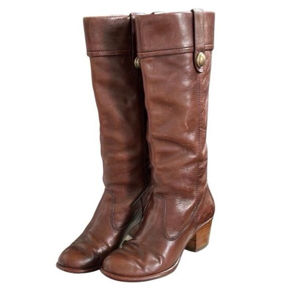 Coach 1941 Fayth Women’s 5.5 Brown Leather Boots - Picture 1 of 14